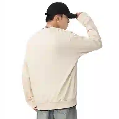 寻星记 潮流简约假两件男 多色基础款宽松圆领上衣卫衣 男款