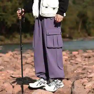寻星记 抽绳腰头多口袋大工装裤休闲裤 男女同款