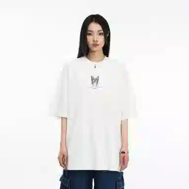 BJHG Gradient Reflective Butterfly T-Shirt