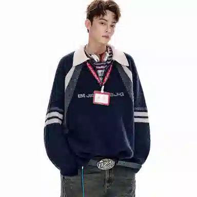 BJHG Reckless Vintage Polo Knit Sweater