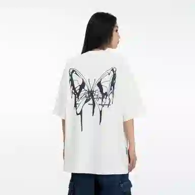 BJHG Gradient Reflective Butterfly T-Shirt