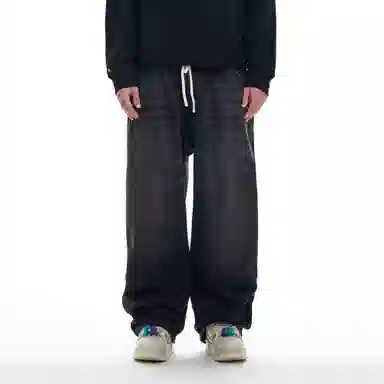 BJHG Retro Washed Wide-Leg Jeans