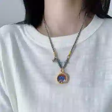 花茜樱 前世今生 扎基拉姆手绘随身唐卡招财转运事业顺利手工编绳原创设计品牌 合金 项链 女款