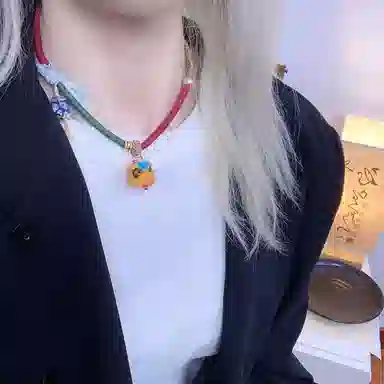 花茜樱 新中式国潮醒狮编织 织物 项链 女款