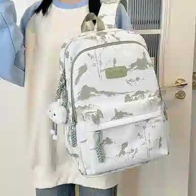 醇龙 简约百搭时尚 尼龙 双肩包 男女同款情侣款 粉色/红色/黑色/灰色/绿色