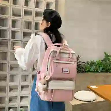 醇龙 初中少女卡通韩版高中学生三到五六年级小学生 尼龙 背包双肩包 常规 女款 绿色/蓝色/紫色/粉色/黑色