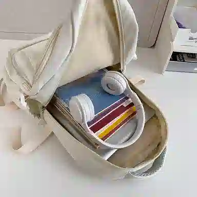 醇龙 简约百搭大容量 尼龙 双肩包 常规 女款 白色/蓝色/黑色/紫色/灰色