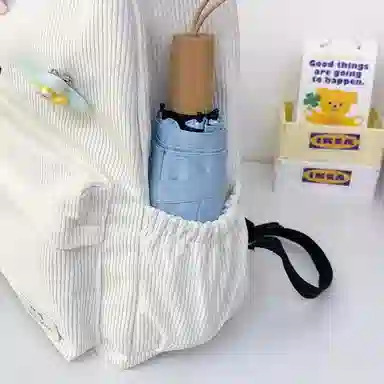 醇龙 简约百搭学院风 灯芯绒 书包背包双肩包 女款 多色