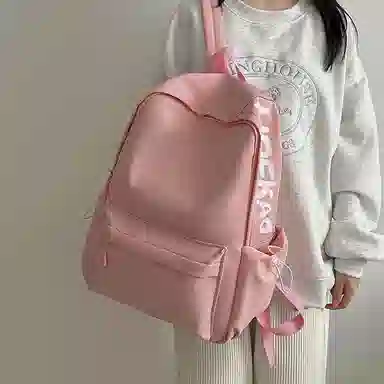 醇龙 轻便简约大容量休闲 尼龙 双肩包 女款 粉色/白色/黑色/黄色/绿色