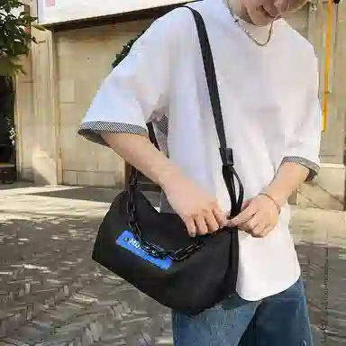 醇龙 休闲时尚潮流大容量 尼龙 单肩斜挎包 常规 男女同款情侣款 黑色/桔色/绿色/蓝色/紫色/白色