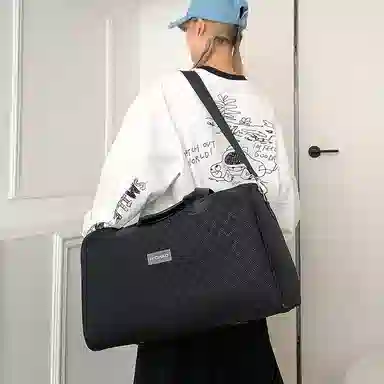 醇龙 大容量拉链开合 健身包 男女通用 尼龙 多色