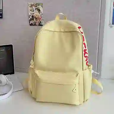 醇龙 轻便简约大容量休闲 尼龙 双肩包 女款 粉色/白色/黑色/黄色/绿色