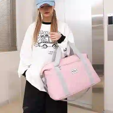 醇龙 拉链开合大容量休闲简约 尼龙 男女通用 旅行包 多色