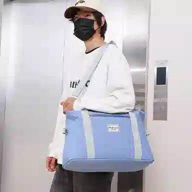 醇龙 拉链开合大容量休闲简约 尼龙 男女通用 旅行包 多色