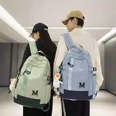 醇龙 休闲简约大容量 尼龙 双肩包