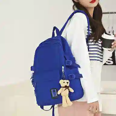 醇龙 百搭防泼水软料纯色小清新 牛津布 双肩包 男女同款情侣款 多色