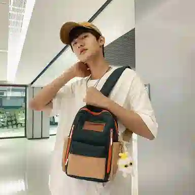 醇龙 胸包 男女同款 大学生简约旅行高中初中生 尼龙 多色