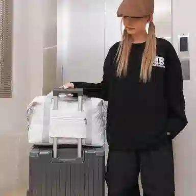 醇龙 拉链开合大容量休闲简约 尼龙 男女通用 旅行包 多色