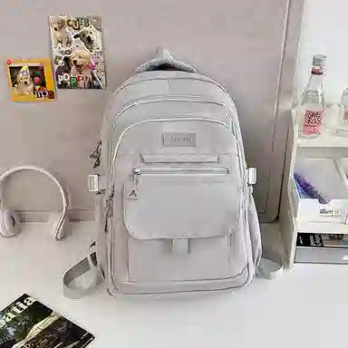 醇龙 简约百搭大容量 尼龙 双肩包 常规 女款 白色/蓝色/黑色/紫色/灰色