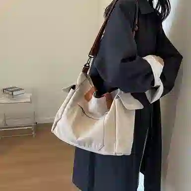 醇龙 大容量日系休闲大学生上课 布 单肩手提斜挎包 女款 多色
