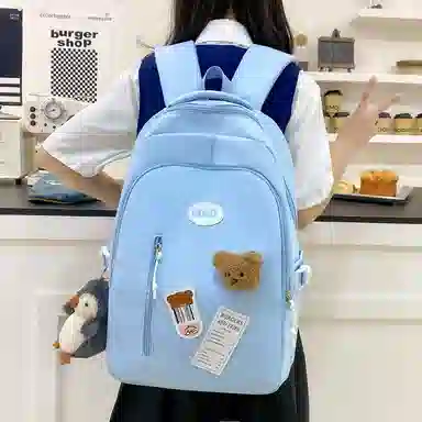 醇龙 大容量可套拉杆时尚潮流百搭 尼龙 双肩包 常规 女款 粉色/黄色/蓝色/黑色