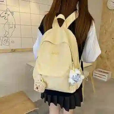 醇龙 韩版简约大容量耐脏时尚 尼龙 双肩包 男女同款情侣款 多色