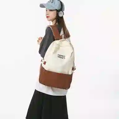 醇龙 休闲大容量 条绒 双肩包