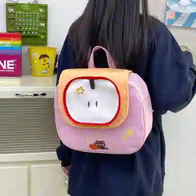 醇龙 可爱高颜值超萌 复合布 双肩包 女款 蓝色/粉色/黄色/绿色