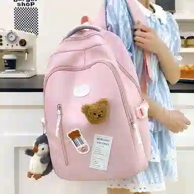 醇龙 大容量可套拉杆时尚潮流百搭 尼龙 双肩包 常规 女款 粉色/黄色/蓝色/黑色