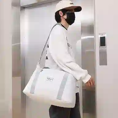 醇龙 拉链开合大容量休闲简约 尼龙 男女通用 旅行包 多色