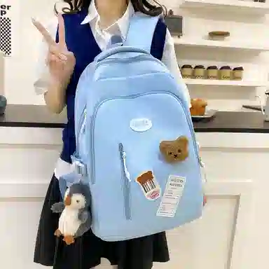 醇龙 大容量可套拉杆时尚潮流百搭 尼龙 双肩包 常规 女款 粉色/黄色/蓝色/黑色