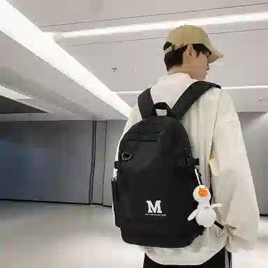 醇龙 休闲简约大容量 尼龙 双肩包