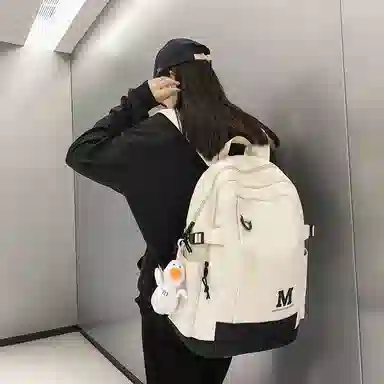 醇龙 休闲简约大容量 尼龙 双肩包