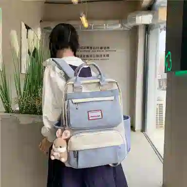 醇龙 初中少女卡通韩版高中学生三到五六年级小学生 尼龙 背包双肩包 常规 女款 绿色/蓝色/紫色/粉色/黑色