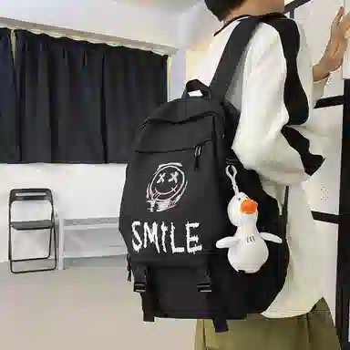 醇龙 潮酷原宿风高中学生初中生 尼龙 双肩包 男女同款情侣款 多色