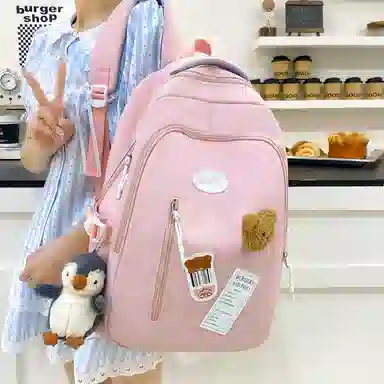 醇龙 大容量可套拉杆时尚潮流百搭 尼龙 双肩包 常规 女款 粉色/黄色/蓝色/黑色