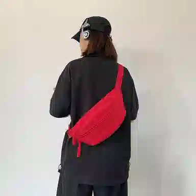 醇龙 单肩包简约百搭时尚纯色轻便尼龙多功能休闲男女胸包 多色