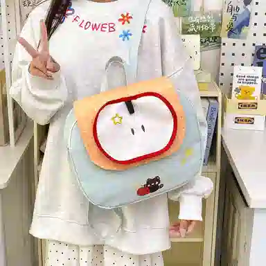 醇龙 可爱高颜值超萌 复合布 双肩包 女款 蓝色/粉色/黄色/绿色