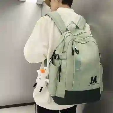 醇龙 休闲简约大容量 尼龙 双肩包