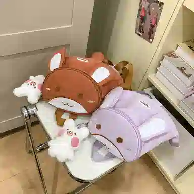 醇龙 卡通幼儿宝宝外出旅游小背包小女孩书包日系可爱背包 尼龙 双肩包 儿童款 多色