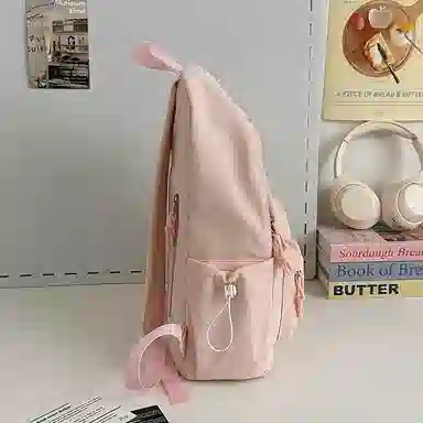 醇龙 轻便简约 尼龙 双肩包 常规 女款 粉色/蓝色/黑色/白色/红色