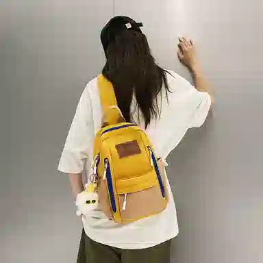 醇龙 胸包 男女同款 大学生简约旅行高中初中生 尼龙 多色