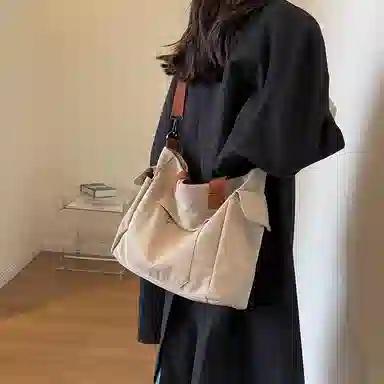 醇龙 大容量日系休闲大学生上课 布 单肩手提斜挎包 女款 多色