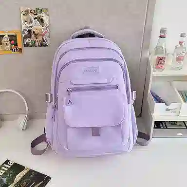 醇龙 简约百搭大容量 尼龙 双肩包 常规 女款 白色/蓝色/黑色/紫色/灰色