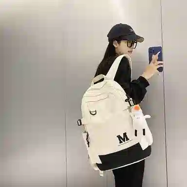 醇龙 休闲简约大容量 尼龙 双肩包