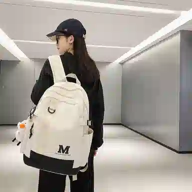 醇龙 休闲简约大容量 尼龙 双肩包