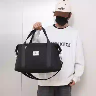 醇龙 拉链开合大容量休闲简约 尼龙 男女通用 旅行包 多色