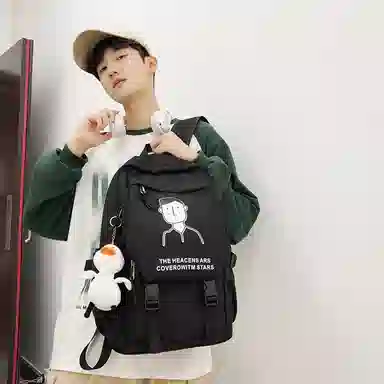 醇龙 日系大容量运动休闲初中生高中大学生校园 尼龙 书包背包双肩包 男女同款情侣款 多色