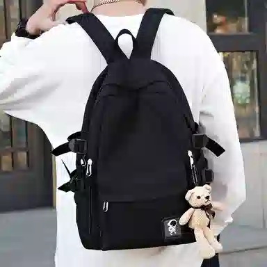 醇龙 百搭防泼水软料纯色小清新 牛津布 双肩包 男女同款情侣款 多色