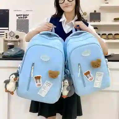 醇龙 大容量可套拉杆时尚潮流百搭 尼龙 双肩包 常规 女款 粉色/黄色/蓝色/黑色